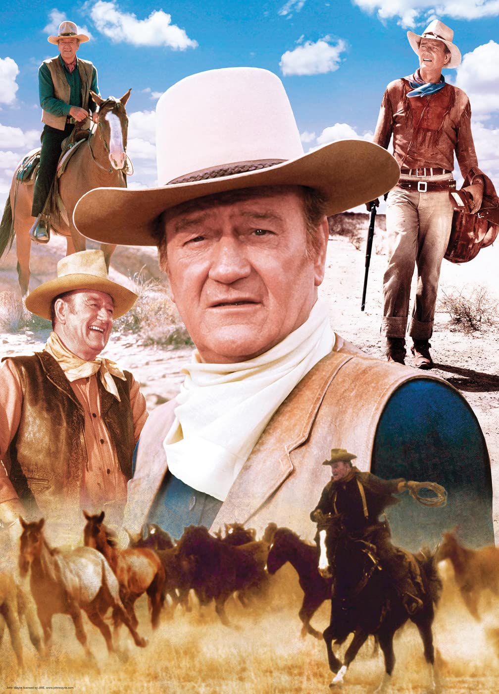 Masterpieces 1000 Piece John Wayne Jigsaw Puzzle For Adults, Family, Or Youth - America'S Cowboy - 19.25''X26.75''