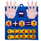 Montessori Kindergarten Math Toys Felt Finger Math Numbers W/Hanging Loop, Felt Boards For 3+, Math Games For Kindergarten, Home