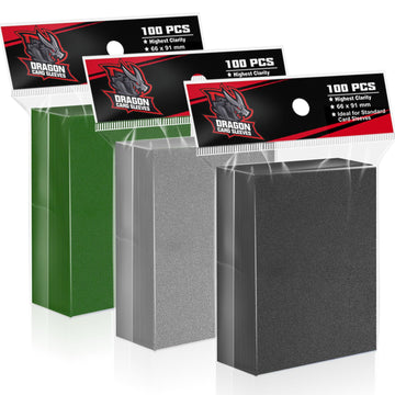 Vkshop 3 Colors Trading Card Sleeves,Plastic Card Sleeves Perfect Fit Mtg Cards,Tcg Cards,Magic Cards, Baseball Cards,Yugioh Sle
