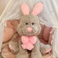 Morismos Giant Bunny Stuffed Animal, 31.5'' Large Grey Rabbit Plush Toy With Pink Ears, Soft Toy For Girls/Boys, Ideal Gift For Easter, Halloween, Christmas, Cuddling, Snuggling