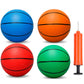 6 Inch Pvc Mini Basketball For Indoor Basketball Hoops, Soft 6' Rubber Small Replacement Basketball For Over Door Basketball Hoop Sets, Little Pool Basketballs For Kids Toddler(4 Pcs With Air Pump)