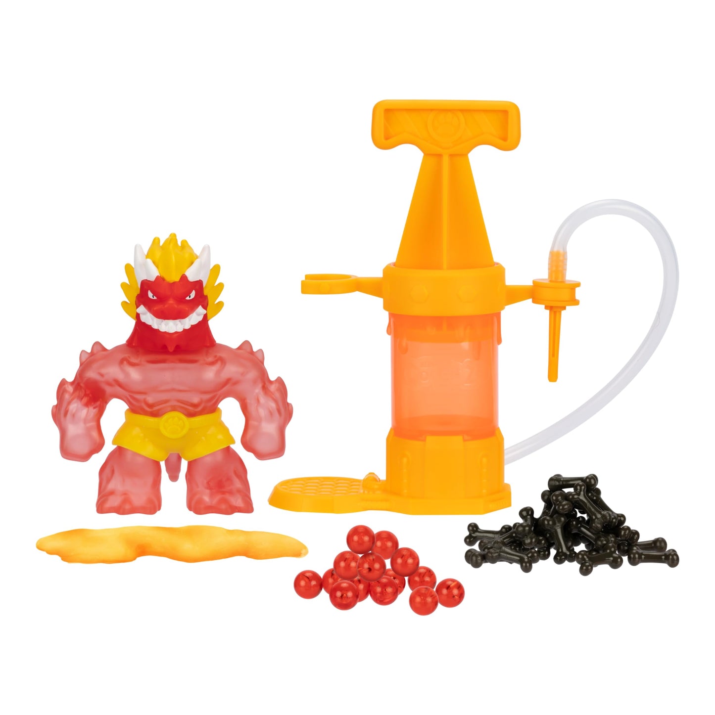 Heroes of Goo Jit Zu Hero Creator Blazagon Action Figure, Multicolor, Model 42785, 3 Unique Goo Fillings, Stretchy Toy