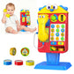 Musical Toy Phone Booth for 12 Year Old, Birthday Gifts for 1 2 3 Year Old Boy Girl, with 2Way Talk, Voice Recording, 5 Career