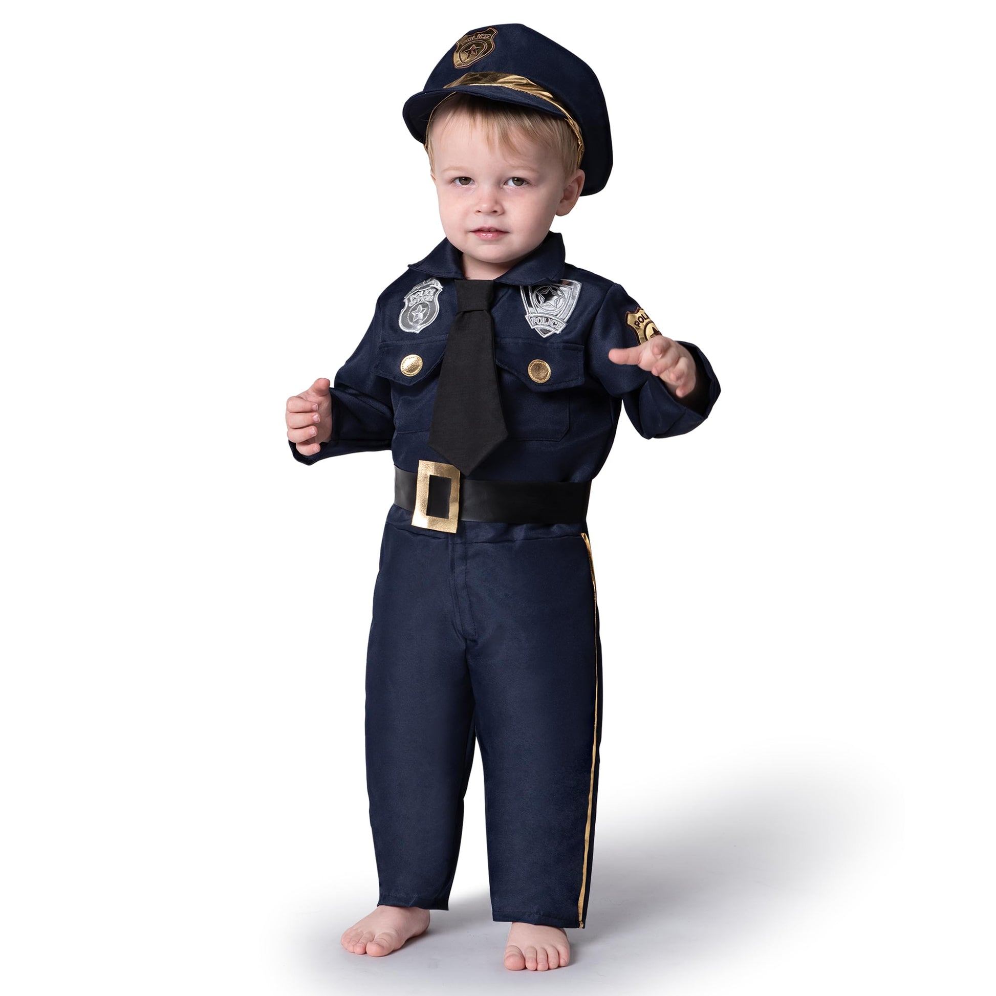 Spooktacular Creations Halloween Baby Boy Police Costume  Infants Cop Costume for Toddler Halloween Pretend Play  School  Event Dress Up Party (3T (3-4 yrs))