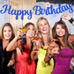 Beishida Blue Happy Birthday Banner - No Diy,10Feet,Pre-Strung-Glitter Happy Birthday Sign, Happy Birthday Garland,Happy Birthda