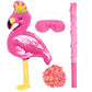 Threan Pink Flamingo Piñata Tropical Party Supplies Small Hawaiian Flamingo Piñata With Blindfold Stick For Pool Luau Hawaii Summer Theme Birthday Party Decorations, 16.1 X 11.8 X 3.1 Inch