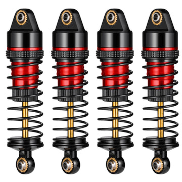 Brkrc Aluminum Front Rear Shocks Absorber Rc Damper For Arrma 1/18 Granite Typhon Mojave Grom Rc Crawler Upgrade (Black&Red)