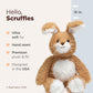Bearington Scruffles The Stuffed Easter Bunny  16 Inch Rabbit Stuffed Animal  Stuffed Rabbit