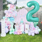 Toniful 40 Inch Large Teal Blue Number 24 Balloons Giant Digital 24 Or 42 Helium Balloons, Foil Mylar Big Number Balloons For 24