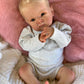Zero Pam Realistic Reborn Baby Dolls Boy Silicone Full Body 18 inch Toddlers Newborn Baby Dolls Eyes Open with Hair Vinyl Full L