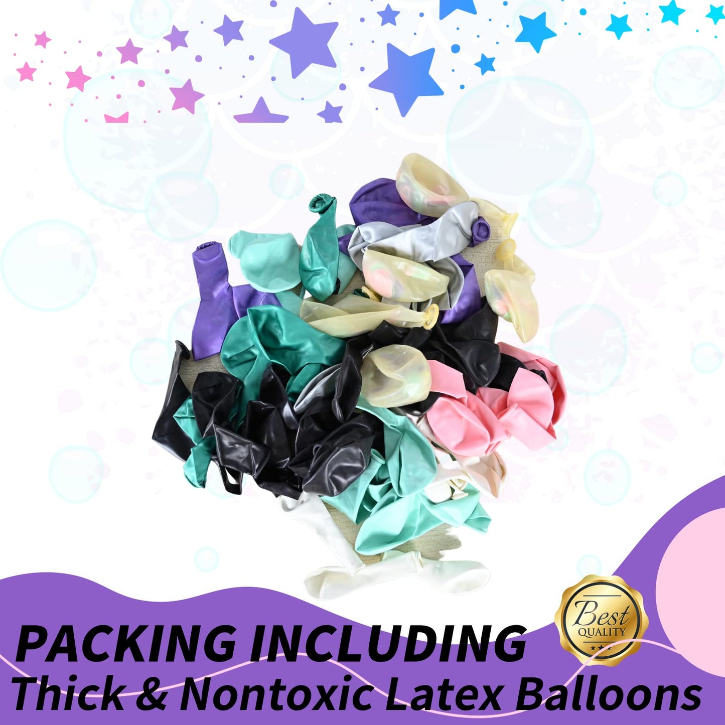 Mermaid Balloon Arch Kit With Tail Mermaid Theme Balloon Garland Pastel Pink Purple Blue Green Metallic Silver Latex Balloons Co
