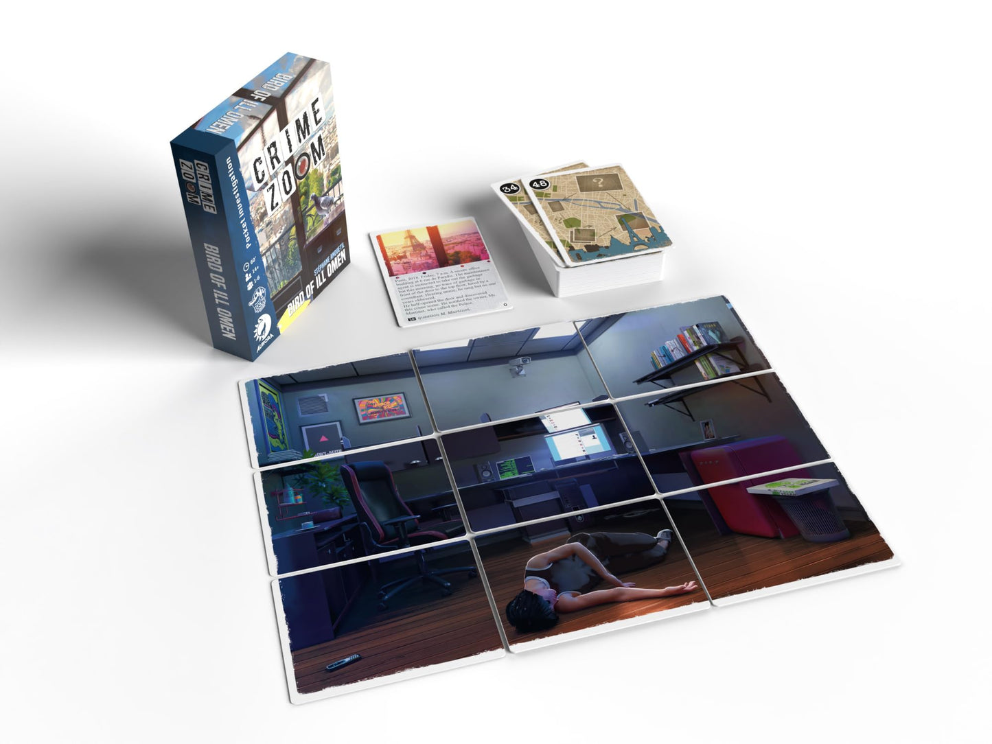 Lucky Duck Games Crime Zoom: Bird Of Ill Omen - Engaging Detective Card Game For Mystery Lovers, Cooperative Game For Kids And Adults, Ages 14+, 1-6 Players, 60 Minute Playtime, Made