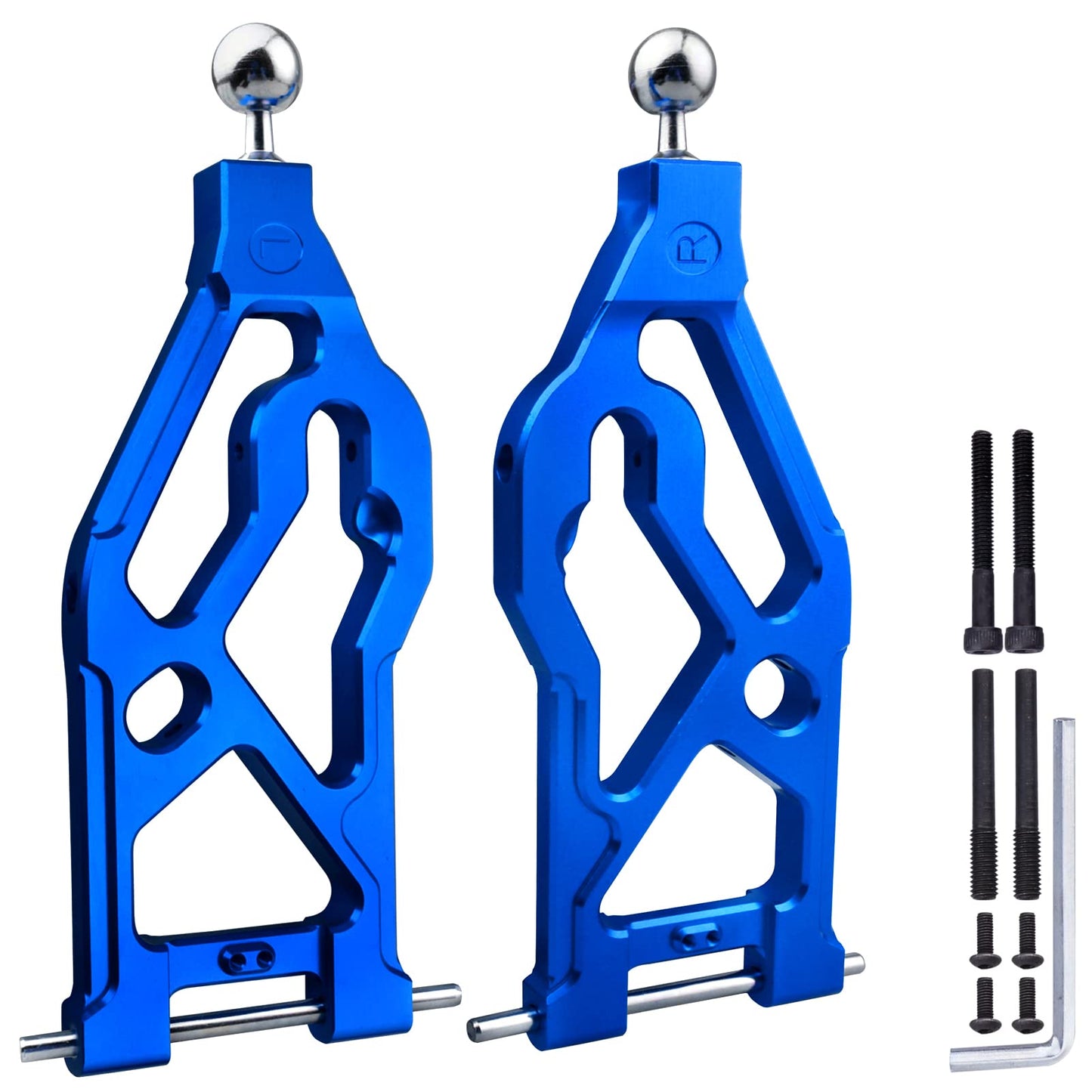 Gohobby Aluminum Front Lower Suspension Arms For Arrma Kraton 8S Blx 1/5 Scale Rc Truck (1 Pair), Replaces Ara330589 (Red)