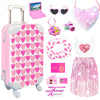 20Pcs 18 Inch Girl Doll Accessories Case Luggage Travel Play Set With Clothes, Bag, Travel Pillow, Glasses, Computer, Pretend Makeup Toy, Stuff For 18 Inch Doll - Christmas Birthday Gift