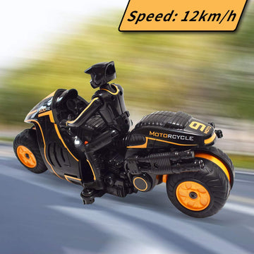 Masefu RC Motorcycle, RC Motorcycle 360 Spinning Wheels Stunt Motorbike - Rotating Drift 2WD High Speed Car Toys with Riding Fig