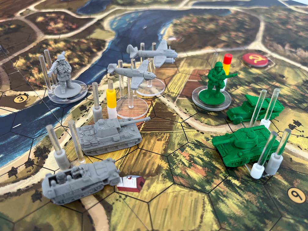 PKB Games Aces & Armor WWII Miniatures Board Game, 10.6x14.6 inches, Cardboard, 1-4 Players, Ages 14+, 1-2 Hours
