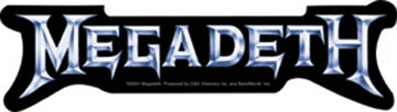 C&D Visionary Licenses Products Megadeth Silver Logo Sticker