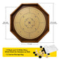 BZnota 27 Inch Crokinole Board Game - 2 in 1 Crokinole and Checkers, Wooden Octagon, Light Yellow, Model JNDQXH-1