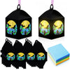 VIHOSE 16 Sets Halloween Bat Crafts Bat Tissue Paper Sign Lanterns Craft Kits Make Your Own Suncatchers Hanging Ornament DIY Sup