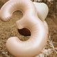 Light Brown 3 Balloon, Tan Number Balloons 40 Inch, Beige 3Rd Birthday Decorations For Kids Girls Boys, Men Women Sandy Brown Pa