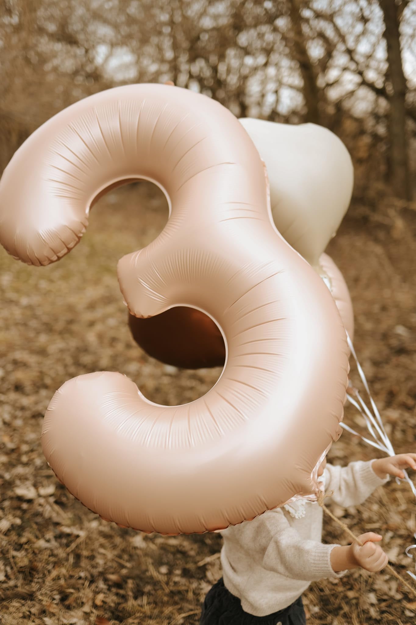 Light Brown 3 Balloon, Tan Number Balloons 40 Inch, Beige 3Rd Birthday Decorations For Kids Girls Boys, Men Women Sandy Brown Pa