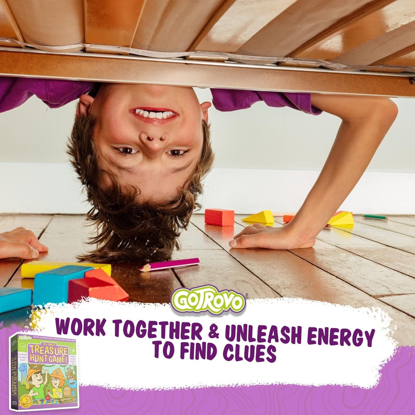 GOTROVO Family Treasure Hunt Game - Indoor Adventure Board Game for Kids 4-8, Multicolor, Medium Size, Solve Clues for Jewels & Reward