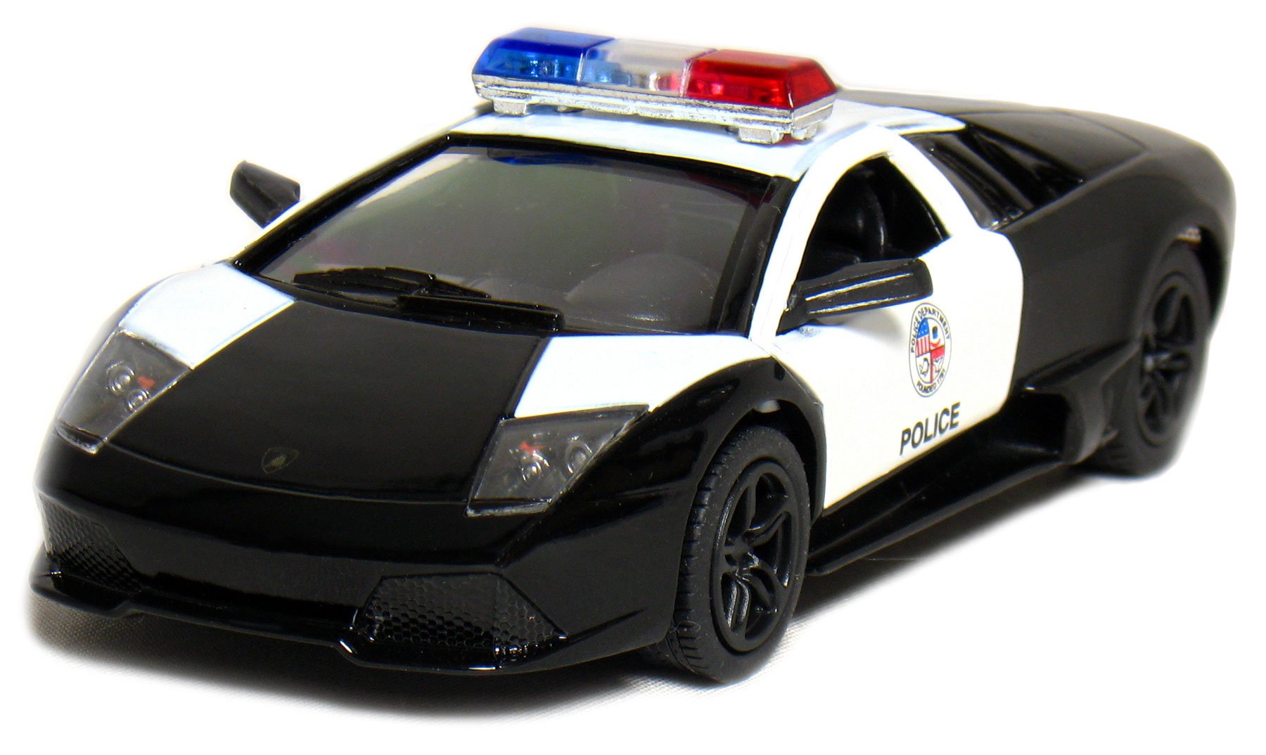 KiNSMART Lamborghini Murcielago LP640 1:36 Scale 5 Die Cast Model Super Sports Car Toy (Black Police)