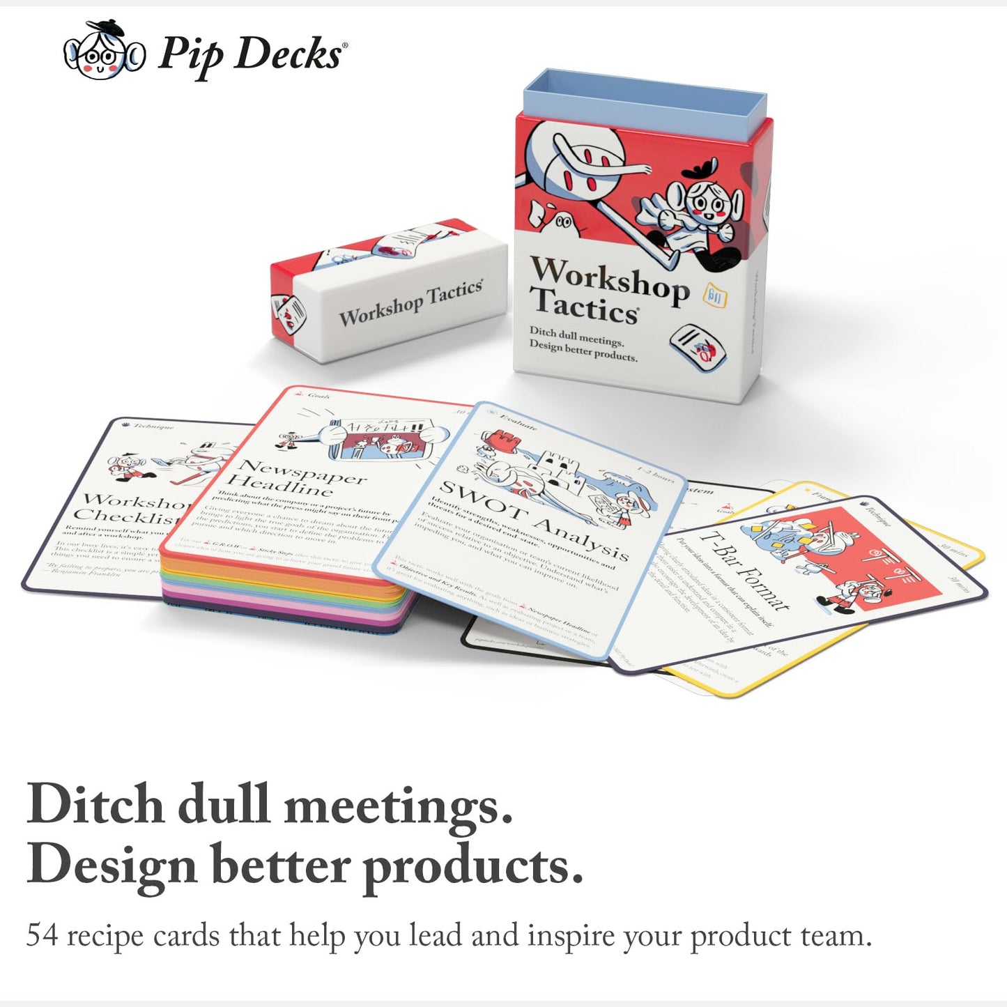 Pip Decks Workshop Tactics Card Deck, Business Tool To Improve Your Influence, Confidence And Persuasion In Workshops, Meetings,