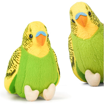 Zhuandaren Parakeet Plush Toy Bird Stuffed Animal Doll Bird Plush Toy Stuffed Budgie Cute Simulation Parrot For Kids, Green