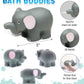 DolliBu Elephant Bath Buddy - Floating Rubber Squirter Toy for Toddlers, 3 Inch, Fun Bathtime Play, Ideal for Beach & Pool