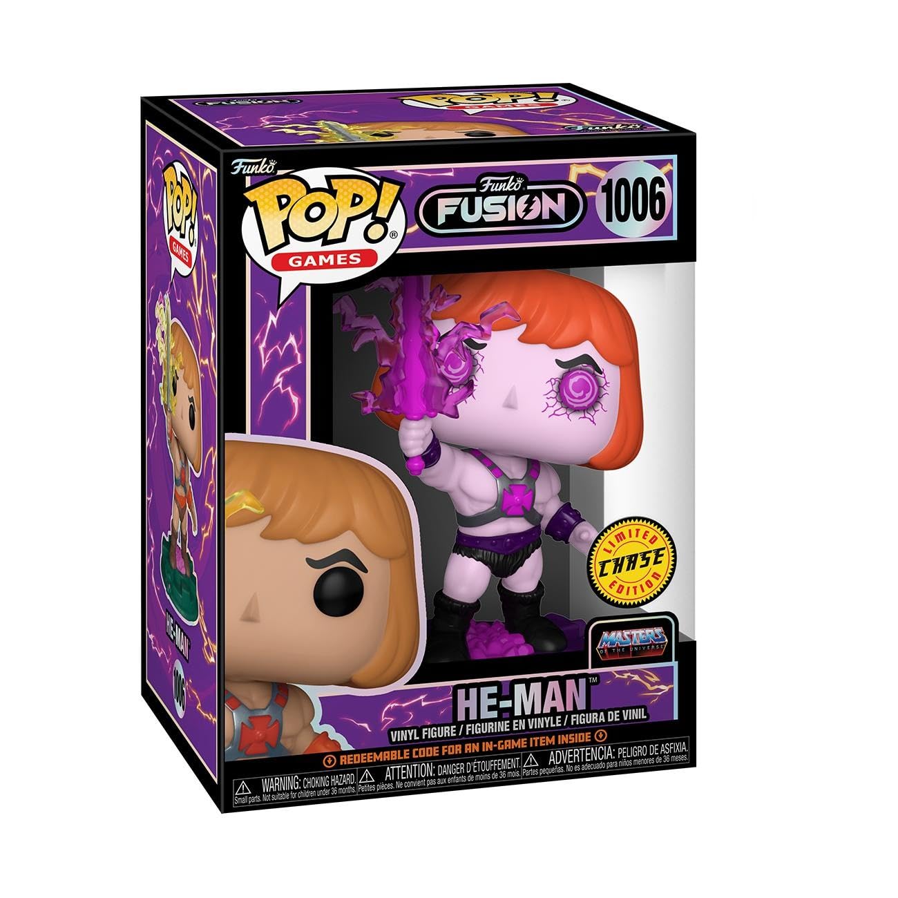 Funko Pop! Games: Fusion - He-Man W 1/6 Odds For Rare Chase Variant - 1/6 Odds For Rare Chase Variant - Masters Of The Universe