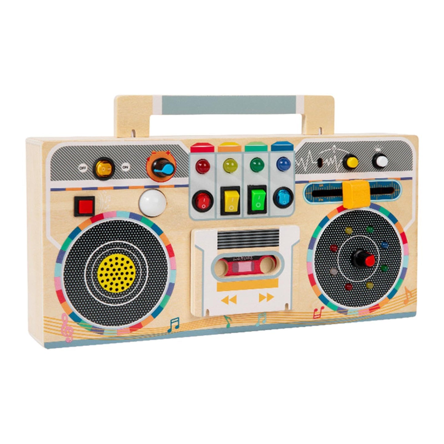 Atorse Kids Busy Board Activity Board Child Gift Preschool Wooden Radio Sensory Toy Baby | Toys For Baby | Developmental Baby To