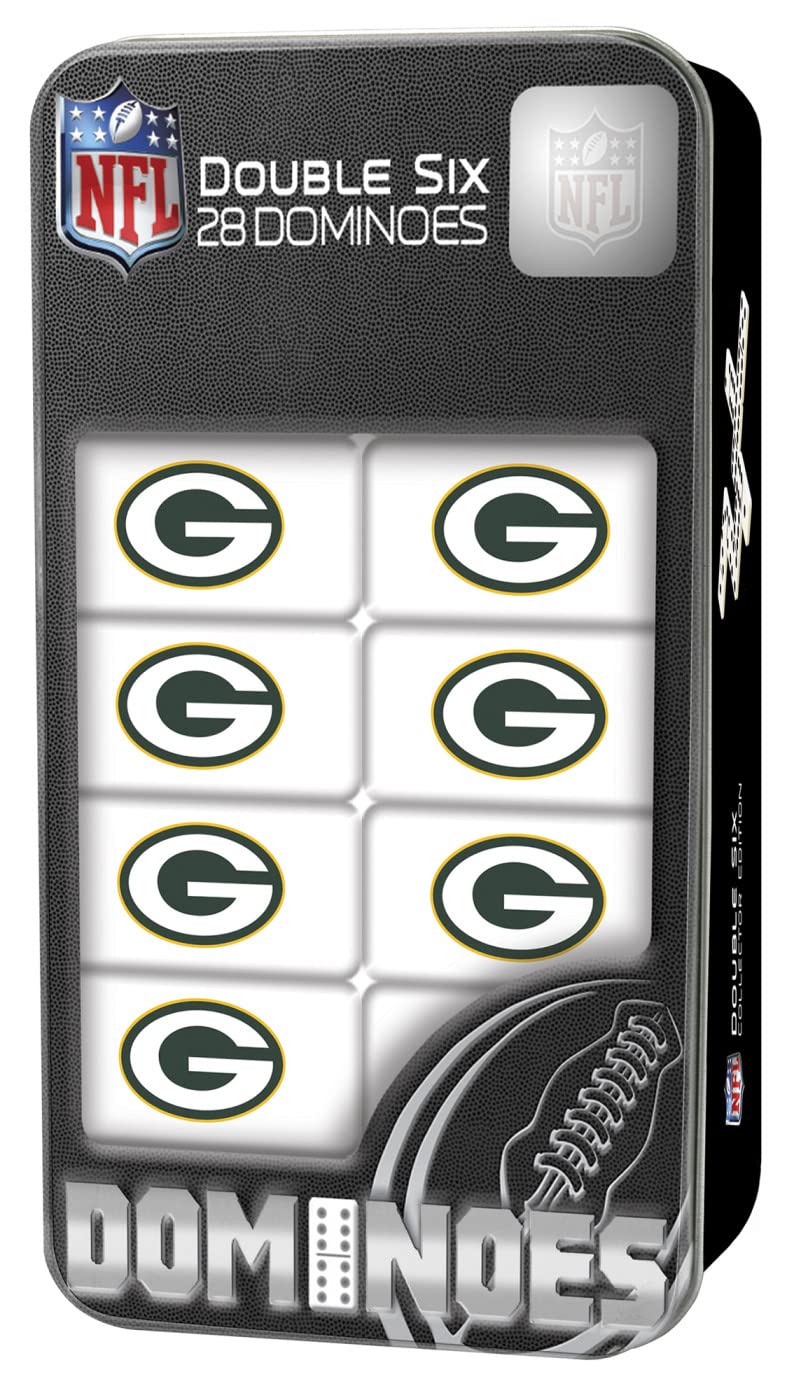 MasterPieces Game Day - NFL Green Bay Packers - 28 Piece Team Logo Double Six Domino Set