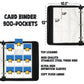Trading Card Binder 9 Pocket Pages Top Loading 900 Card Storage 3 Ring Design With Zipper Boy's Gift (Blue  900 cards)