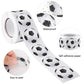 Durony 500 Pieces Soccer Stickers Self-Adhesive Sports Ball Sticker Labels Roll Soccer Theme Party Decor Envelope Gift Bag Seal