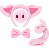 Norme Pig Costume Set - Ears  Nose  Tail  and Bow Tie Pink Fancy Dress Kit Accessories for Kids Halloween Party  Mardi Gras  Carnival Dress up Play