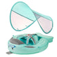 Mambobaby Float Baby Float with Canopy Non Inflatable Baby Pool Float Upgraded Tail Infant Swim Trainer Water Float for Toddler 