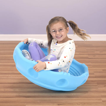 Simplay3 Two Sided Rock Around Wobble Disk And Climbing Dome For Toddlers And Kids - Rocking And Climbing - Indoor/Outdoor - Blue, Made In Usa