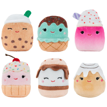 Squishville By Original Squishmallows Sweet Tooth Squad Plush - 2-Inch Bernice, Chanel, Cinnamon, Carmelita, Maya & Clara Plush - Toys For Kids