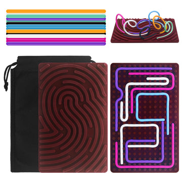 Sensory Activity Board, Double Sided Silicone Fidget Toy For Kids 3+ & Adults, Autism Sensory Calming Toys For Stress, Anxiety,