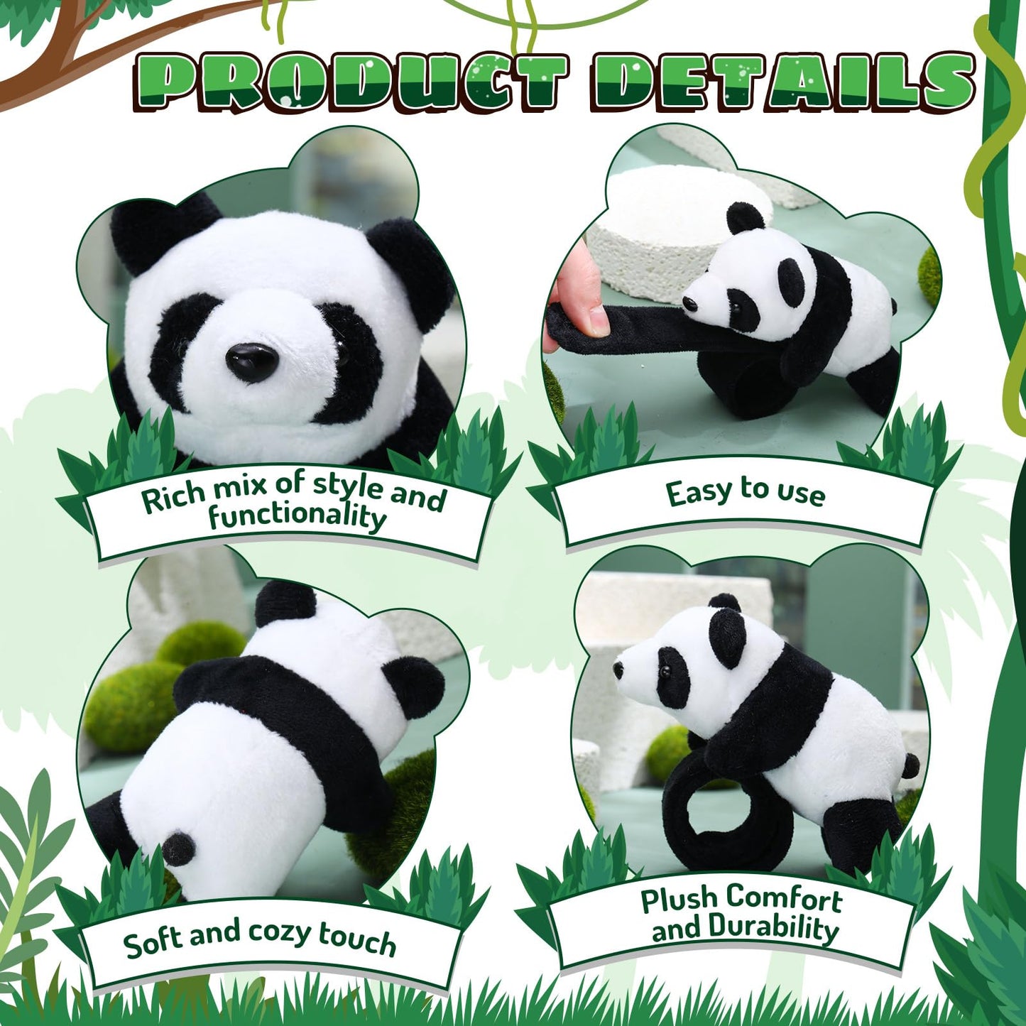 Relaxgiant Stuffed Animal Slap Bracelet Plush Toy Hug Animal Slap Bracelet Plush Wrist Cute Snap Bracelets For Birthday Party Fa