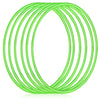 Poen 10 Pcs Exercise Hoop Adjustable Detachable Plastic Toy Hoop Colored Hoop Circles Playground Toys For Gymnastics Games Dog Agility Equipment Party Decor, 28 Inch (Green)