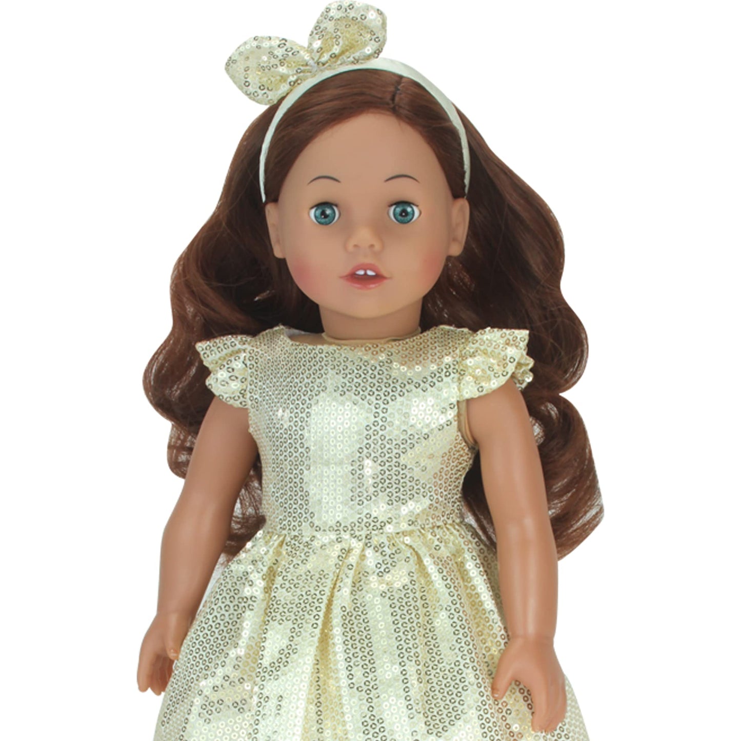 Sophia'S 18' Posable Soft Bodied Vinyl Doll Carly With Auburn Wigged Hair And Blue Open/Close Eyes And Light Skin Tone
