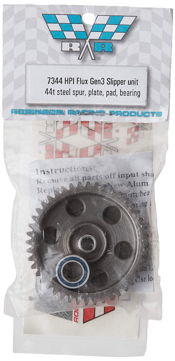 Robinson Racing Products 7344 Flux Gen 3 Slipper Unit 44T Steel Spur 1 Mod