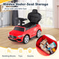 Costzon Push Car for Toddlers  3 in 1 Mercedes Benz Stroller Sliding Walking Car w/Canopy  Handle  Safety Bar  Horn Sound  Underneath Storage  Foot-to-Floor Ride On Toy for Boys & Girls (Red)