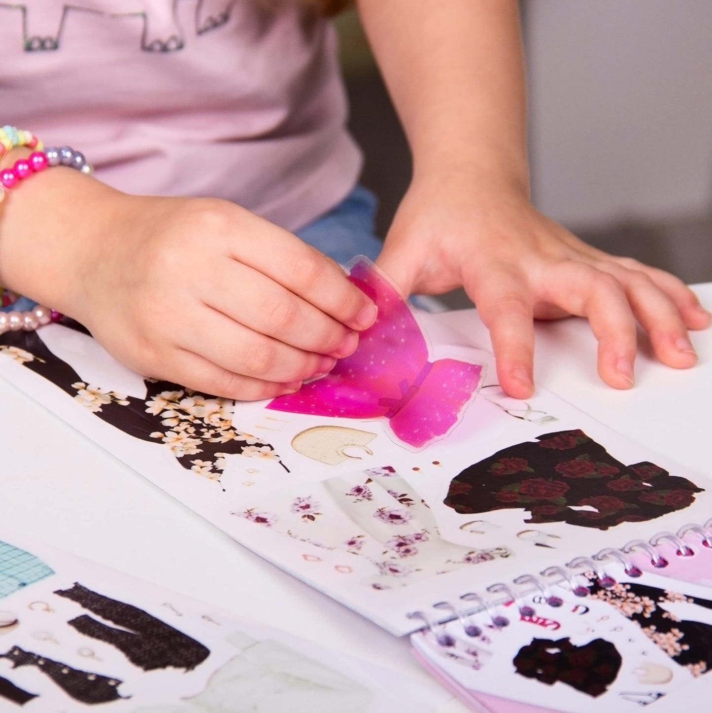 Bscool Sticker Dress Up - Sticker Activity Book For Kids. Learn Girls Fashion Design With Stickers And Guides For Kids 5 And Up.