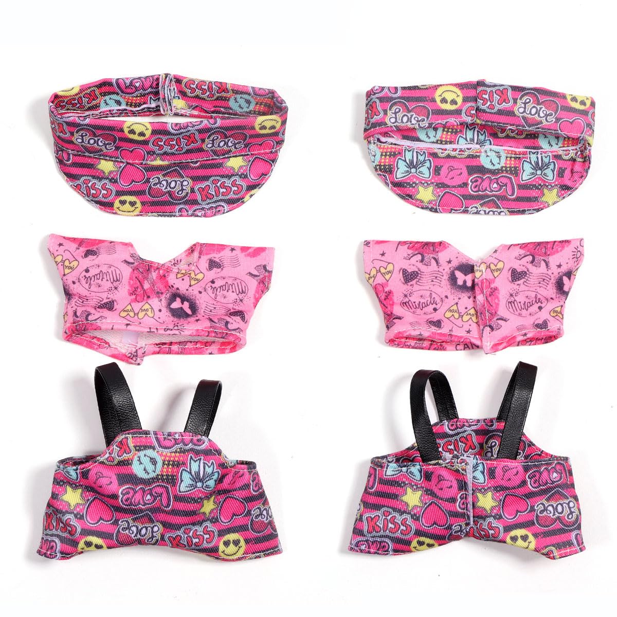 AICase for Labubu Clothes/for Labubu Outfits Clothes Set for 17cm Lububu Doll 3 Piece Set Hat Clothing for LA BUBU  Boys and Girls Stylish Adorable Dolls Clothes Accessories (No Doll)-4