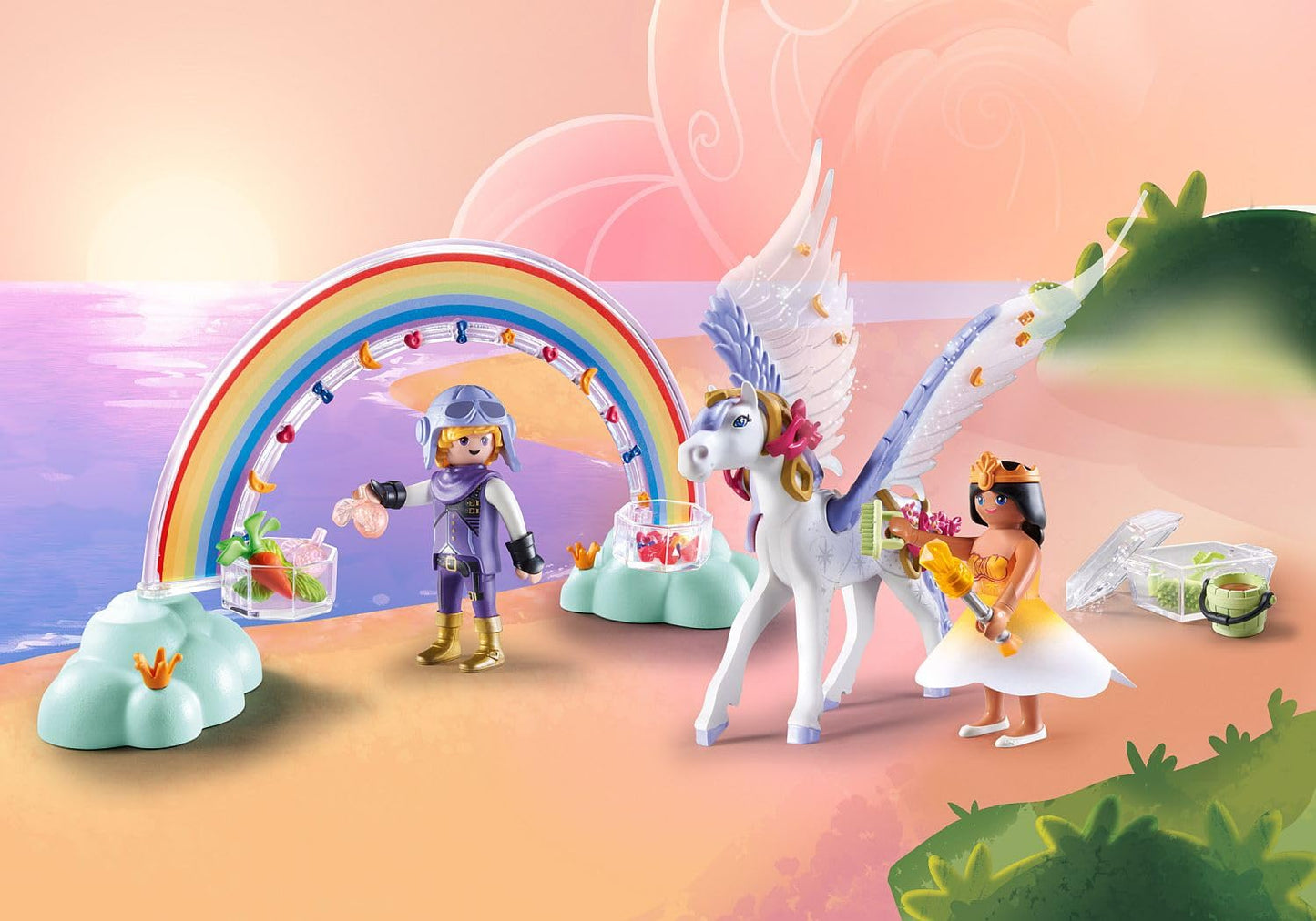 Playmobil Pegasus with Rainbow in The Clouds