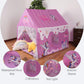 Naibrxh Princess Unicorn Castle Playhouse with Mat and LED Star Lights - Indoor & Outdoor Large Kids Play Tent for Imaginative G