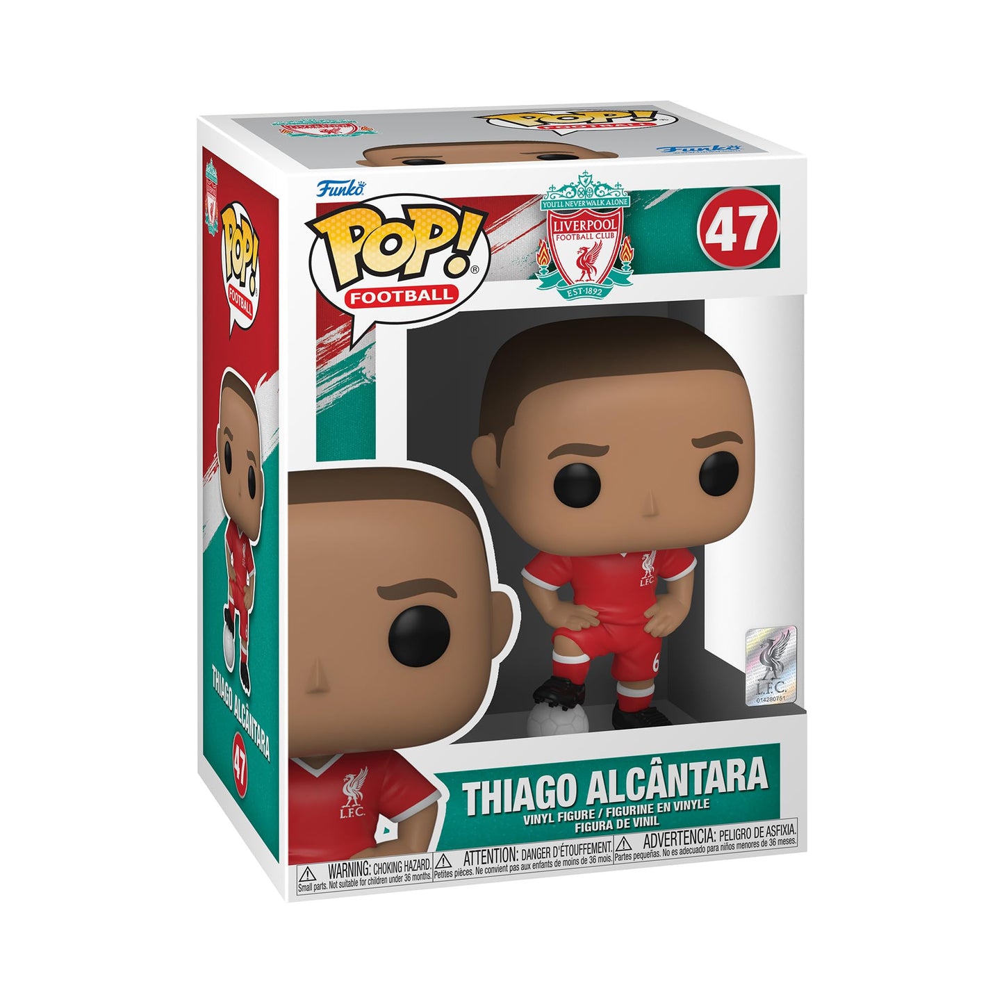 Funko Pop Football: Liverpool - Thiago Alcântara, Multicolor